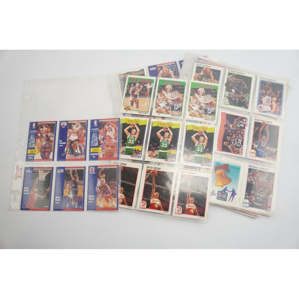Lot of 123 NBA Basketball Card Lot Fleer Hoops SkyBox Jordan Bird Barkley